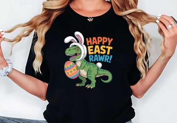 Easter Day Dinosaur Funny Happy Eastrawr Graphics for T-Shirt Designs