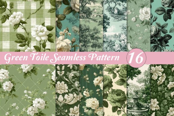 Green Toile Seamless Pattern Review