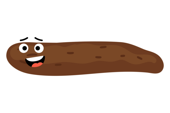 Happy Poop Character Graphic for Branding and Marketing