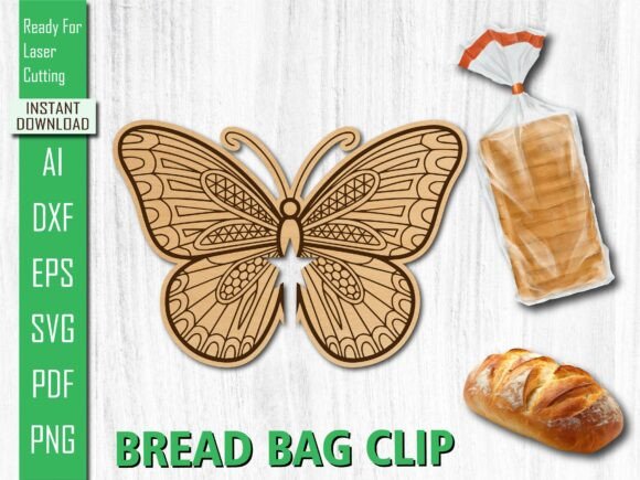 Laser Cut Animal Butterfly Bread Clip
