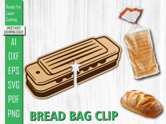 Laser Cut Minimalist Plain Bread Clip for Other Art Amp