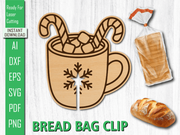 Laser Kawaii Hot Chocolate Bread Clip