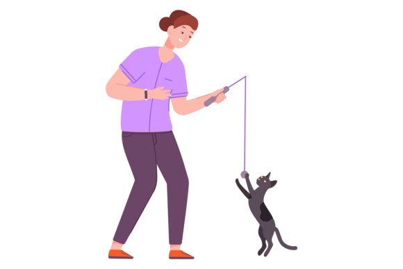 Pet Owner Friendship Graphic Illustration