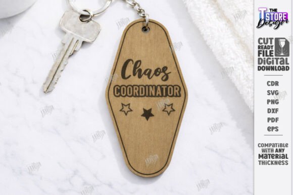Retro Sarcastic Motel Keychain Laser Cut Design Review
