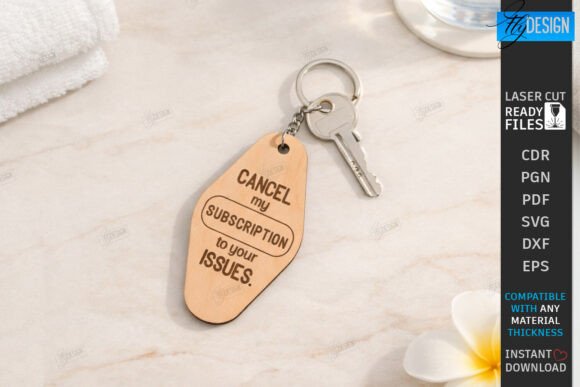 Sarcastic Keychain Laser Cut Funny SVG for Branding